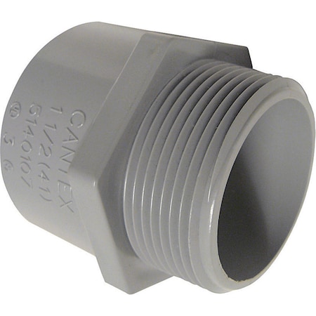Cantex Conduit Fitting Adapter, PVC, PVC Coated 5140107C